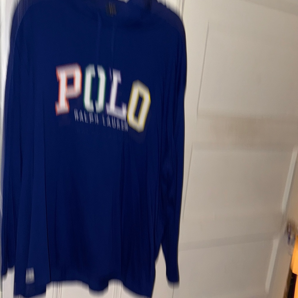 Polo by Ralph Lauren Multicolor Logo Blue Hoodie - Picture 5 of 5